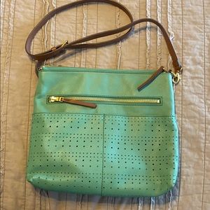 Spring Green Fossil Crossbody